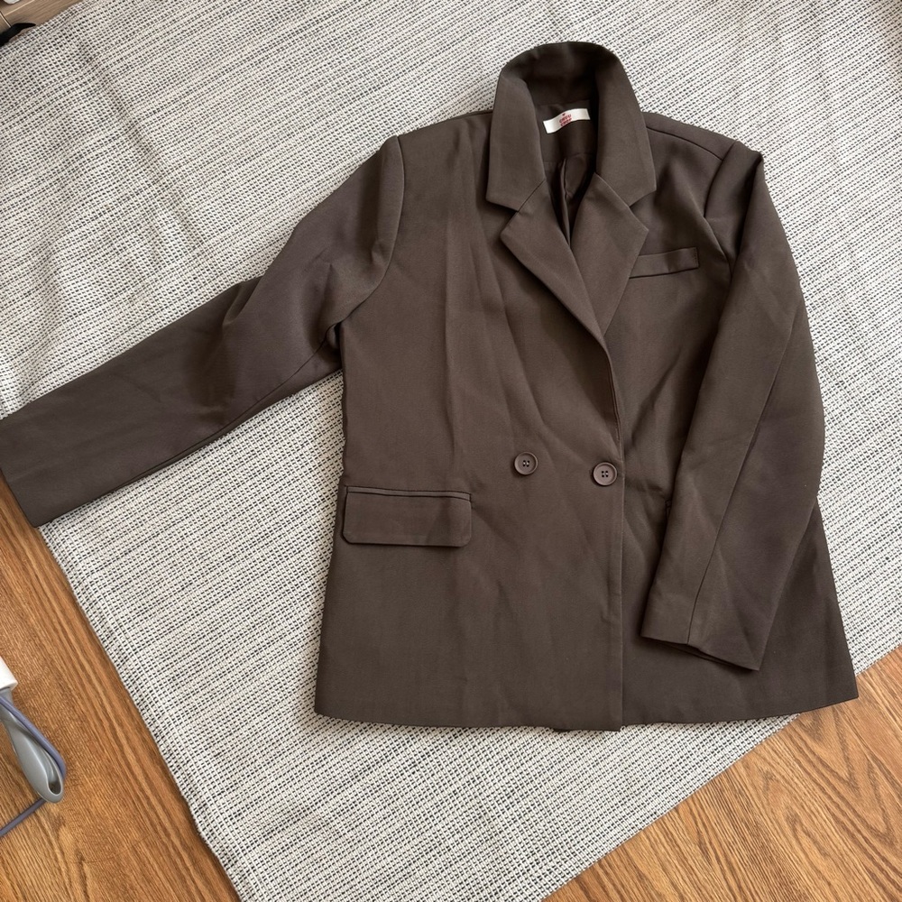 Classic Oversized Brown Women's Blazer
